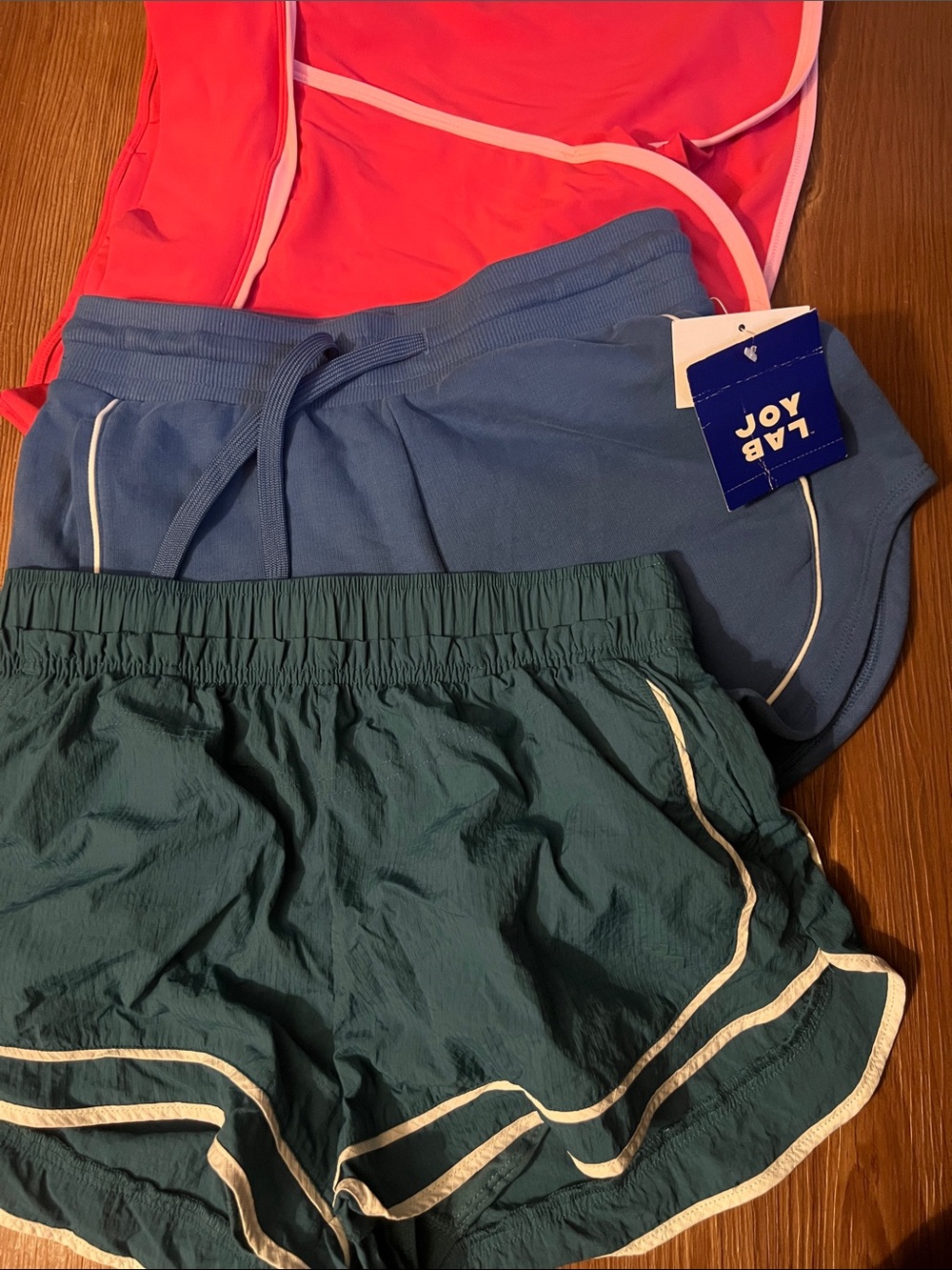 JoyLab Teal, Blue & Pink 
Athletic Shorts Trio